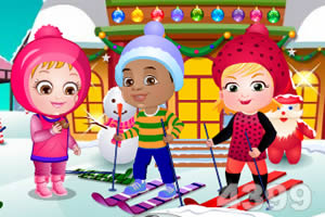 可爱宝贝的圣诞惊喜