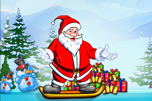 圣诞老人滑板大赛