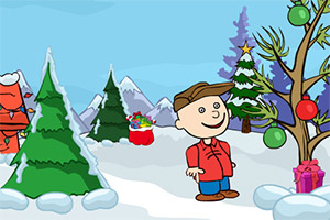 圣诞节雪地逃离