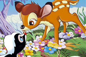 小鹿斑比和花拼图