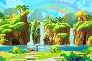 男孩逃脱梦幻森林