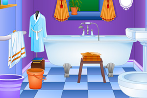 打扫脏乱的浴室