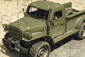 军绿色汽车拼图