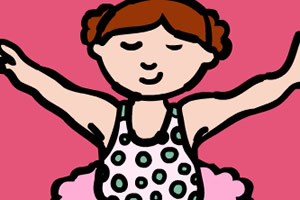 芭蕾女孩上色