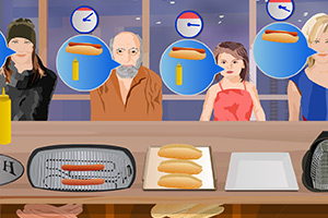 经营路边热狗店