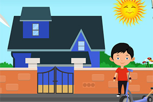 玩滑板的男孩逃脱