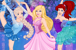 迪士尼公主溜冰