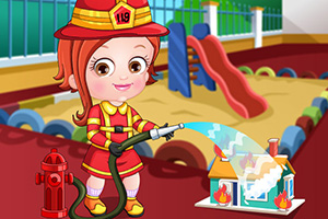 可爱宝贝当消防员