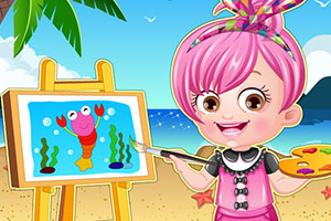 可爱宝贝当画家