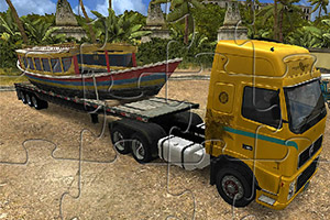 货物运输卡车拼图