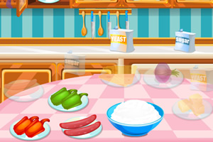 和奶奶一起制作披萨