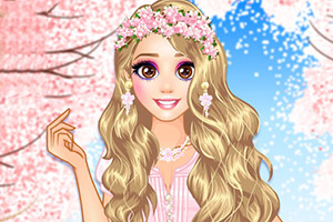 长发公主的樱花裙