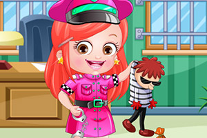 可爱宝贝穿警服