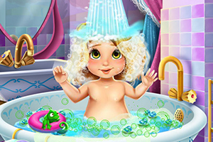 给长发公主宝贝洗澡