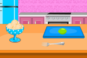 美味的桃子冰淇淋