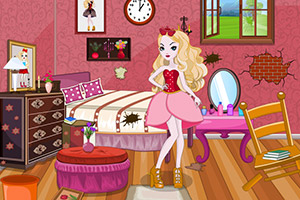 苹果女孩整理房间