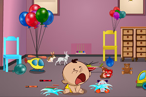 饥饿的婴儿逃脱