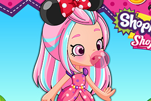 可爱的泡泡糖女孩