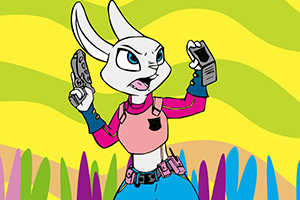 兔子朱迪填颜色