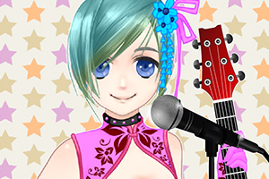 艾米的歌手装扮