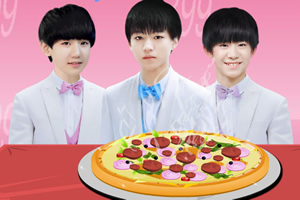 TFBoys制作披萨