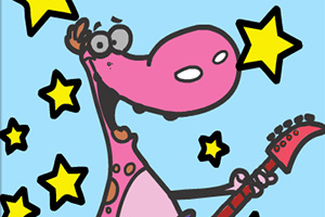 恐龙明星填颜色