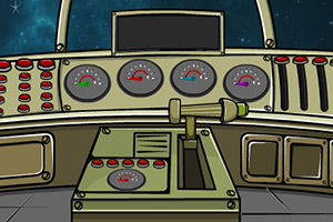 逃出飞船驾驶舱