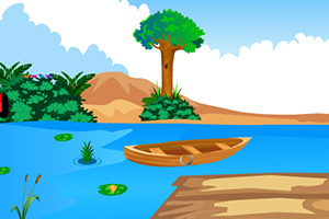 小木舟逃脱小河