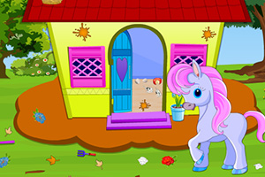 小马驹整理屋子