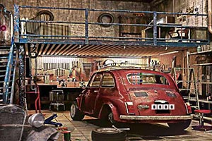 荒废的汽车修理厂逃脱