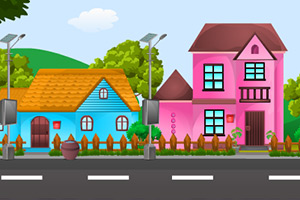 上学的女孩逃脱