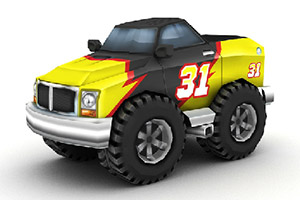 卡通怪物卡车拼图