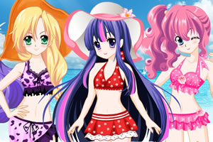 小马宝莉女孩海边度假