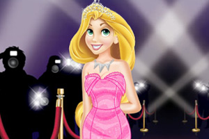 长发公主的红毯装扮