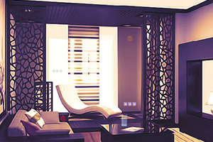 明亮的现代套房逃脱