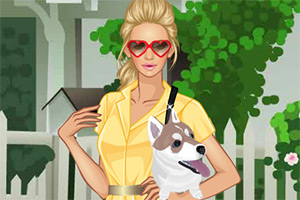 陪伴宠物时的装扮