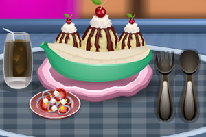 美味的香蕉冰淇淋