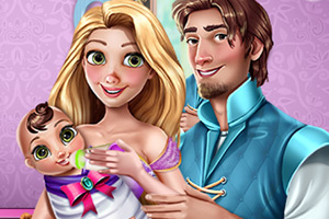 长发公主照顾宝贝