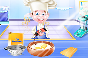 制作巧克力甜甜圈