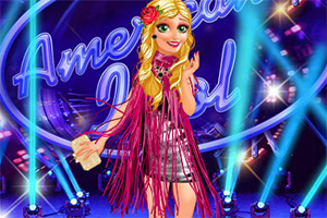 明星装扮的女孩