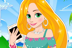 长发公主里约拍照