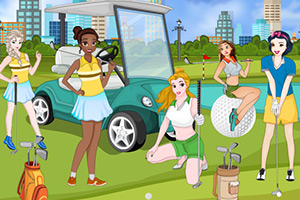 公主们在高尔夫球场