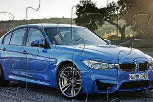 蓝色宝马M3拼图