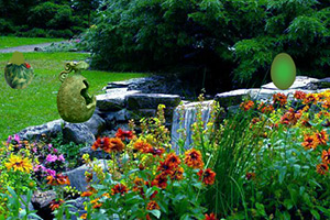 逃离绿色森林花园