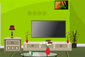 漂亮的绿色小屋逃脱