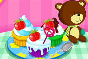 多彩的蛋糕烹饪