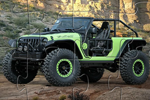 绿色吉普车拼图