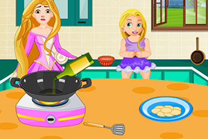 长发公主制作披萨