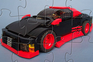 乐高积木汽车拼图