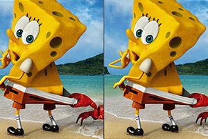 海绵宝宝海边度假